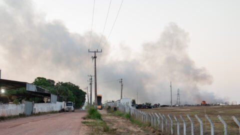 Incêndio de grandes proporções atinge lixão municipal em Santa Maria do Pará