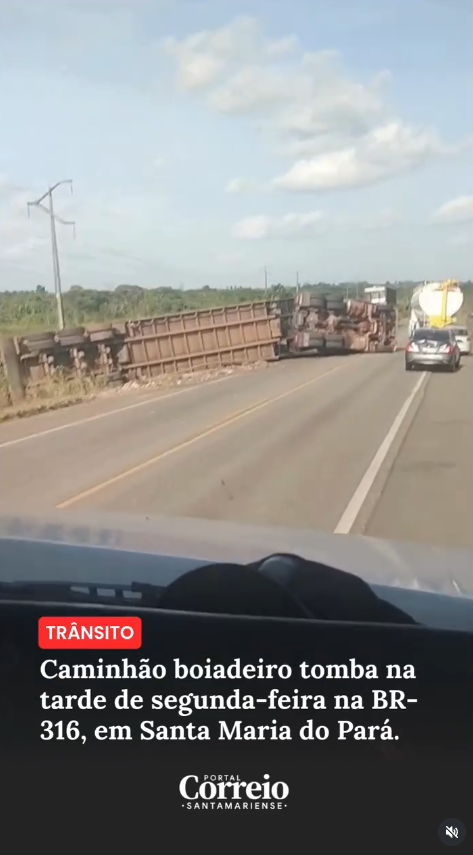 Acidente na BR-316 em Santa Maria do Pará