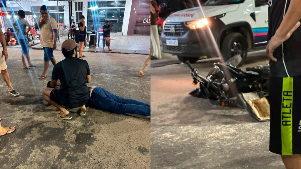 Adolescente se fere em queda de moto em cruzamento de Santa Maria do Pará