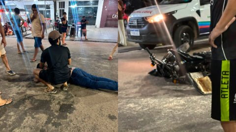 Adolescente se fere em queda de moto em cruzamento de Santa Maria do Pará
